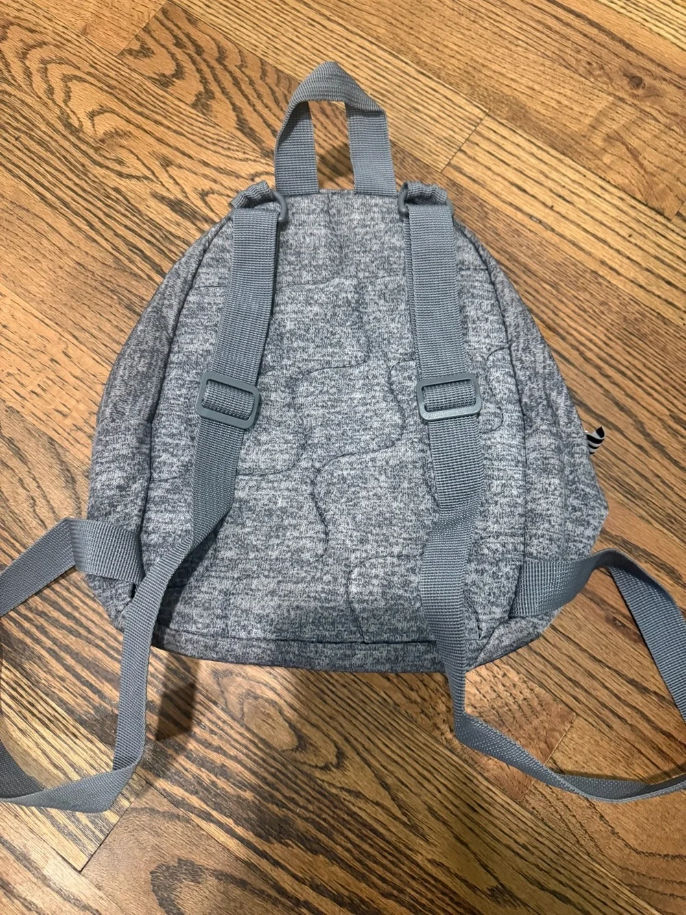 adidas Heather Gray Mini Backpack with White Logo